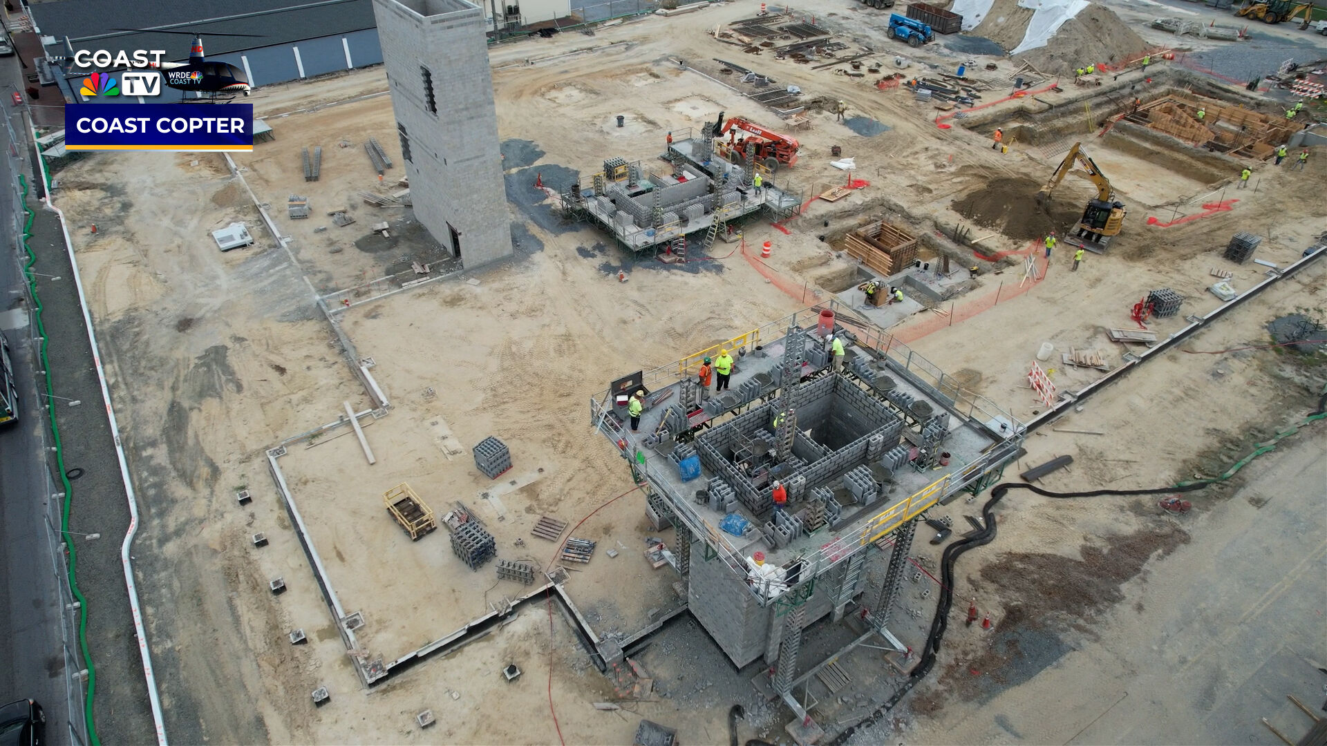 Beginning phases of the new Sussex County Family Court facility seen from the Coast Copter